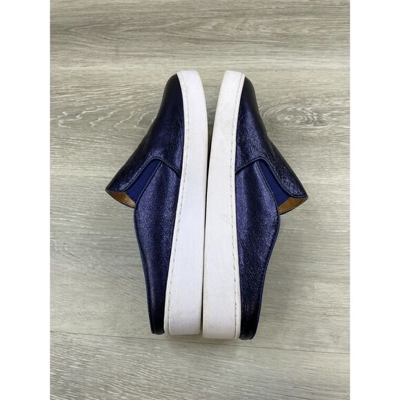 Vionic Dakota Women's Mule Clog Slip-On Metallic Leather 9.5 Blue Comfort Shoes - Picture 4 of 9